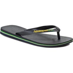Japonki HAVAIANAS - Brasil Logo 41108500090 Black. Czarne chodaki damskie Havaianas, z tworzywa sztucznego. Za 99,00 zł.