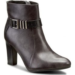Botki ANN MEX - 7613 11BR+11O+01RM Szary. Czarne botki damskie na obcasie marki Ann Mex, ze skóry. W wyprzedaży za 259,00 zł.