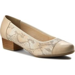 Półbuty COMFORTABEL - 730382 Beige 8. Brązowe półbuty damskie Comfortabel, bez wzorów, ze skóry, bez obcasa, na obcasie, bez zapięcia. W wyprzedaży za 199,00 zł.