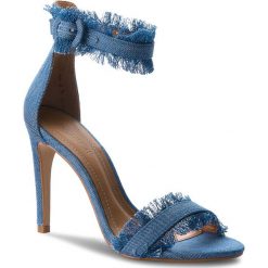 Sandały KAZAR - Megan 32203-TK-10 Blue. Niebieskie klapki damskie Kazar, w paski, z jeansu, na wysokim obcasie, na obcasie. W wyprzedaży za 239,00 zł.