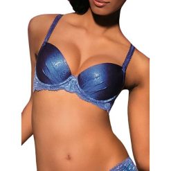 Biustonosze bardotka: Biustonosz brassiere w kolorze niebieskim