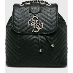 Guess Jeans - Plecak. Niebieskie plecaki damskie marki Guess Jeans, z aplikacjami, z bawełny. Za 649,90 zł.