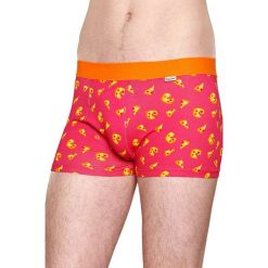 Happy Socks - Bokserki Pizza. Różowe bokserki męskie Happy Socks, bez wzorów, z elastanu. W wyprzedaży za 54,90 zł.