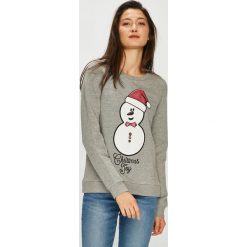 Vero Moda - Bluza Cute. Szare bluzy damskie z nadrukiem marki Vero Moda, s, z bawełny, bez kaptura. W wyprzedaży za 59,90 zł.