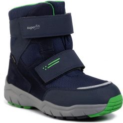 Śniegowce SUPERFIT - GORE-TEX 5-09171-80 D Blau/Grün. Niebieskie śniegowce chłopięce Superfit, bez zapięcia, gore-tex. W wyprzedaży za 289,00 zł.