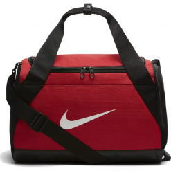 Torba Nike Brasilia BA5432-657. Pomarańczowe torby podróżne Nike, w paski, z poliesteru, sportowe. W wyprzedaży za 89,99 zł.
