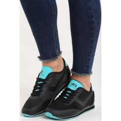 Czarno-Niebieskie Buty Sportowe Remedy. Czarne buty sportowe damskie marki Born2be, z materiału. Za 79,99 zł.