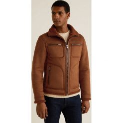 Mango Man - Kurtka Chess. Brązowe kurtki męskie bomber Mango Man, l, z bawełny. Za 349,90 zł.