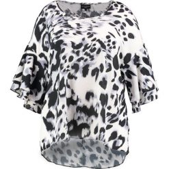 Live Unlimited London ANIMAL RUFFLE SLEEVE BOXY TOP Bluzka black. Czarne bluzki damskie marki Live Unlimited London, z materiału. W wyprzedaży za 187,85 zł.