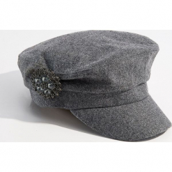 Czapka bretonka z wełną - Szary. Szare czapki damskie Mohito, z wełny. Za 49,99 zł.