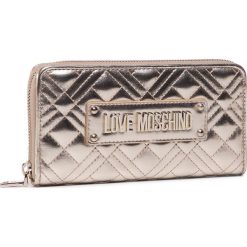 Duży Portfel Damski LOVE MOSCHINO - JC5620PP0AKA0900 Platino. Żółte portfele damskie Love Moschino, bez wzorów, ze skóry ekologicznej. W wyprzedaży za 289,00 zł.