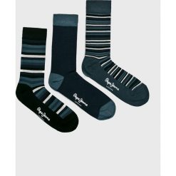 Pepe Jeans - Skarpety Bret (3-pack). Szare skarpetki męskie marki Pepe Jeans, z elastanu. W wyprzedaży za 39,90 zł.