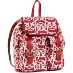 Plecak PINKO - Love Mini Backpack Monogram AI 20-21 PLTT 1P21WB Y6NQ Rosso/Bian RZ1. Czerwone plecaki damskie Pinko, bez wzorów, z materiału, klasyczne. Za 1739,00 zł.
