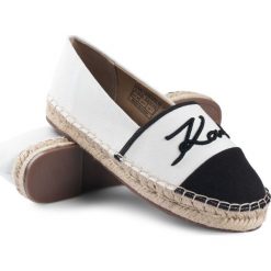Espadryle Karl Lagerfeld. Czarne espadryle damskie KARL LAGERFELD, bez wzorów, bez obcasa. Za 549,00 zł.