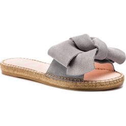 Espadryle MANEBI - Sandals With Bow A C.1 J0 Grey Goat. Szare espadryle damskie Manebi, bez wzorów, z zamszu, bez obcasa. W wyprzedaży za 319,00 zł.