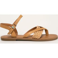 Toms - Sandały Lexie. Żółte klapki damskie Toms, bez wzorów, z gumy, bez obcasa, na obcasie. W wyprzedaży za 199,90 zł.