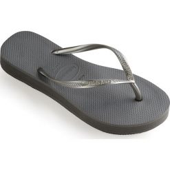 Havaianas - Japonki. Szare klapki damskie Havaianas, bez wzorów, z materiału, bez obcasa, na obcasie. W wyprzedaży za 79,90 zł.