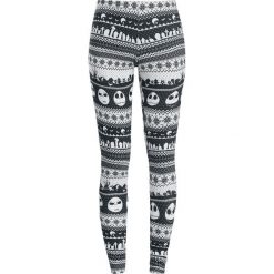 Miasteczko Halloween Intarsia Stripe Legginsy czarny/biały. Czarne spodnie damskie marki Miasteczko Halloween, xxl, z materiału. Za 74,90 zł.