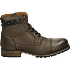 Botki męskie - P17125 GRE-BL. Brązowe botki męskie Venezia, ze skóry. Za 249,00 zł.