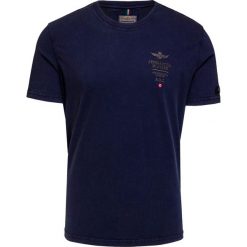 T-shirt AERONAUTICA MILITARE. Białe t-shirty męskie Aeronautica Militare, z nadrukiem, z bawełny, klasyczne, z okrągłym kołnierzem. Za 350,00 zł.