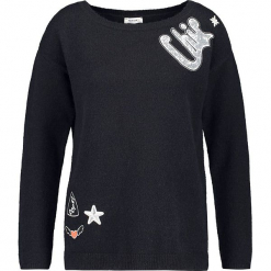 Sweter w kolorze granatowym. Niebieskie swetry klasyczne damskie marki Taifun, z wełny, z okrągłym kołnierzem. W wyprzedaży za 130,95 zł.