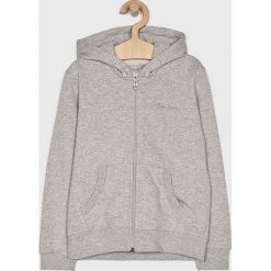 Pepe Jeans - Bluza dziecięca 128-180 cm. Szare bluzy chłopięce Pepe Jeans, bez wzorów, z bawełny, bez rękawów, z kapturem. W wyprzedaży za 129,90 zł.