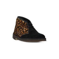 Buty zimowe damskie: Kozaki i kalosze Clarks DESERTBOOT LEOPARD