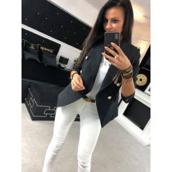 Marynarka BALMAIN black. Czarne marynarki damskie Divinostyle, s, bez wzorów, z poliesteru. Za 139,00 zł.
