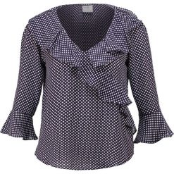 Bluzki damskie: Wallis Petite SPOT RUFFLE V NECK Bluzka purple