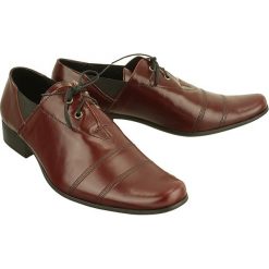 FABER 5341 bordowy, Półbuty męskie wizytowe. Czerwone buty wizytowe męskie Faber, bez wzorów, ze skóry, klasyczne, na sznurówki. Za 244,90 zł.