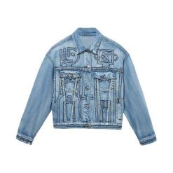 Desigual kurtka damska Chaq Sherpa XS niebieska. Niebieskie kurtki damskie Desigual, xs, z aplikacjami. Za 599,00 zł.