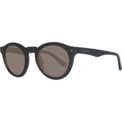 Gant okulary przeciwsłoneczne męskie, czarne. Czarne okulary przeciwsłoneczne męskie GANT, okrągłe. Za 189,00 zł.