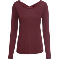 Shirt z dżerseju bonprix czerwony klonowy. Czerwone koszulki damskie bonprix, bez wzorów, z szyfonu, bez kołnierzyka. Za 59,99 zł.