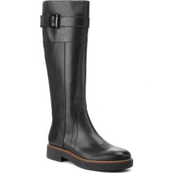 Oficerki GEOX - D Adrya A D849TA 00043 C9999 Black. Czarne kozaki damskie Geox, ze skóry ekologicznej, bez obcasa, bez zapięcia. W wyprzedaży za 499,00 zł.