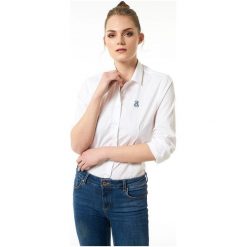 Jimmy Sanders Koszula Damska Xl Biała. Białe koszule damskie Jimmy Sanders, xl, bez wzorów, klasyczne, z klasycznym kołnierzykiem, bez rękawów. Za 169,00 zł.