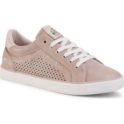 Sneakersy MUSTANG - 1267-311-4 Beige. Brązowe półbuty damskie Mustang, na co dzień, bez wzorów, ze skóry ekologicznej, bez obcasa, na płaskiej podeszwie, bez zapięcia. Za 239,00 zł.