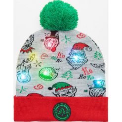 Świecąca czapka z diodami led - Szary. Szare czapki męskie Cropp, bez wzorów. Za 49,99 zł.