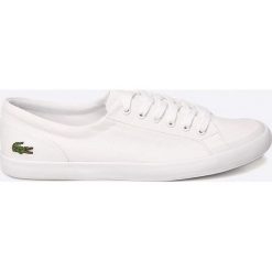 Lacoste - Tenisówki. Szare tenisówki damskie Lacoste, z materiału. W wyprzedaży za 299,90 zł.