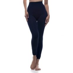 Legginsy modelujące w kolorze granatowym. Niebieskie legginsy sportowe damskie Liposlim, m, ze skóry. W wyprzedaży za 97,95 zł.