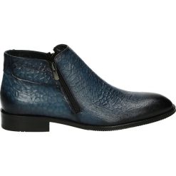 Botki męskie - 8202905 BLU. Czarne bez kategorii Venezia, ze skóry. Za 349,00 zł.