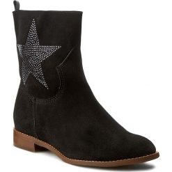 Buty zimowe damskie: Botki NEŚCIOR – 013-P Czarny Welur