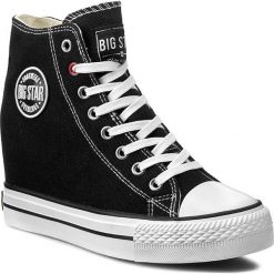 Sneakersy BIG STAR - U2740900 Black. Czarne półbuty damskie marki BIG STAR, bez wzorów, z gumy, retro, bez obcasa, na obcasie, bez zapięcia. W wyprzedaży za 89,00 zł.