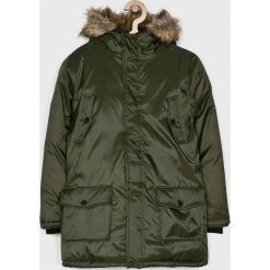 Blukids - Kurtka dziecięca 140-170 cm. Żółte kurtki chłopięce marki Blukids, bez wzorów, z poliesteru, długie, bez kaptura. W wyprzedaży za 139,90 zł.