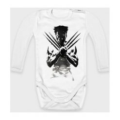 Body dziecięce z długim rękawem Man with claws. Białe body niemowlęce MegaKoszulki, bez wzorów, z bawełny, z długim rękawem. Za 39,90 zł.