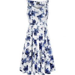 H&R London Blue Rosaceae Swing Dress Sukienka wielokolorowy. Niebieskie sukienki balowe H&R London, s, z nadrukiem, na ramiączkach. Za 184,90 zł.