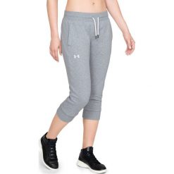 Spodnie dresowe damskie: Under Armour Spodnie damskie Slim leg Fleece Crop fioletowe r. L (1320610-564)