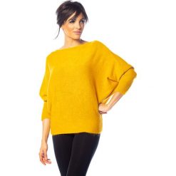 Sweter "Dakota" w kolorze żółtym. Żółte swetry damskie So Cachemire, l, bez wzorów, z kaszmiru, bez rękawów, bez kaptura. W wyprzedaży za 175,95 zł.