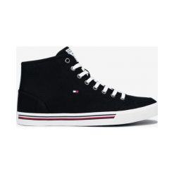 Tommy Hilfiger Core Corporate Tenisówki Czarny. Czarne trampki męskie TOMMY HILFIGER, bez wzorów, z materiału, bez zapięcia. Za 428,95 zł.