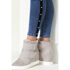 Szare Sneakersy Scarlett. Szare sneakersy damskie vices, na koturnie, na rzepy. Za 49,99 zł.
