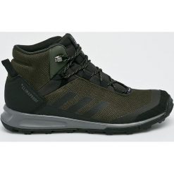 Adidas Performance - Buty Terrex Tivid Mid. Brązowe buty trekkingowe męskie marki adidas Performance, z materiału, na sznurówki, outdoorowe, climaproof (adidas). W wyprzedaży za 479,90 zł.